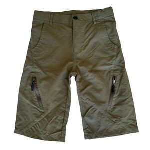 Kids Boy's Youth Hiking Casual Quick Dry Army Green Lightweight Cargo Sz L #2376